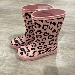 GIRLS LEOPARD HUNTER RAINBOOTS